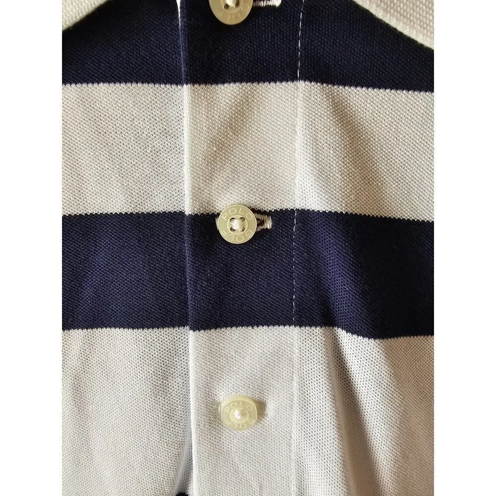 Polo Golf Ralph Lauren sz XXL  navy blue white stripe shirt new MT92